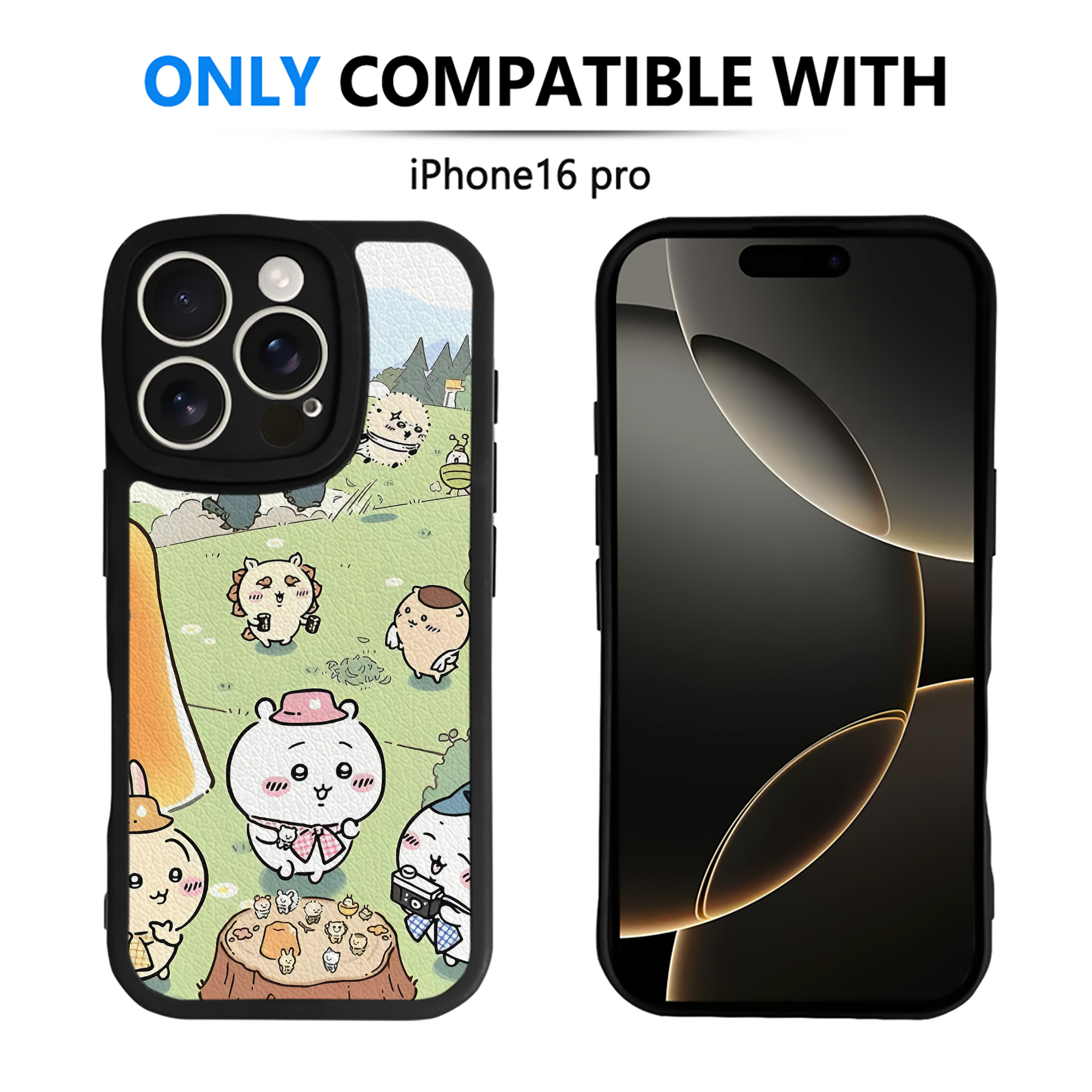 （画像用） ちいかわ Chii-kawa 【iPhone 16シリーズ対応】シリコンスマホケース（レザー調） 材質：シリコン